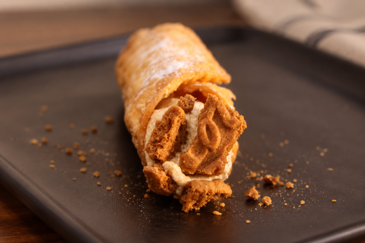 Cannoli de Biscoff com Caramelo Toffee